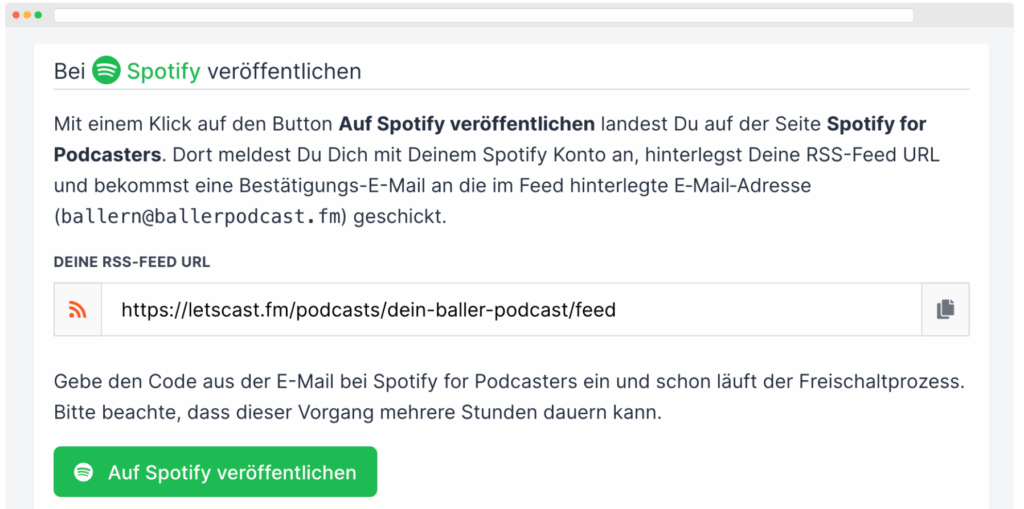 Verknuepfung Podcast Hoster Spotify