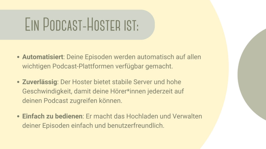 Podcast Hoster ist zuverlaessig