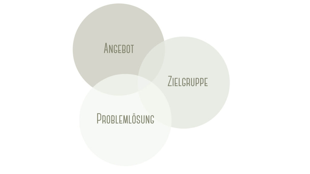 Zielgruppe Angebot Problem Problemloesung